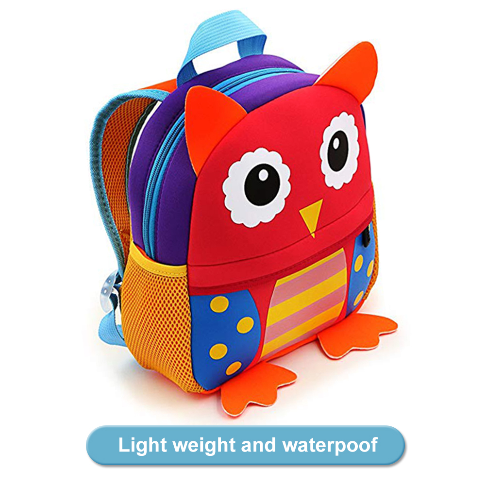 Toddler Backpack for Boys and Girls, AOBETAK Cute Animal Design Small School Bags, Greate Present & Gifts Little Rucksack for Kids Childrens Boys Girls 2-7 Year Old (Red owl)